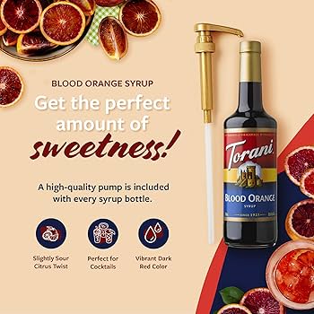 Amazon.com : Torani Blood Orange Syrup for Drinks, Flavoring